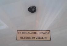 Fragmento del meteorito de Viñales en expo permanente Fragmento del meteorito caido en Viñales